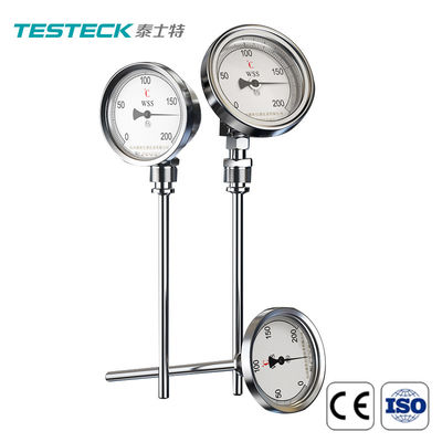 mesure bimétallique axiale de la température d'acier inoxydable de thermomètre bimétallique de 6.4MPa IP55